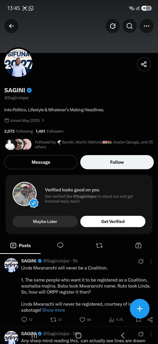 Its_wyckey's tweet photo. If you're a supporter of LINDA MWANANCHI and truly believe in the unity of HON.DR BABU OWINO and H.E EDWIN SIFUNA then watch out of these X accounts.👇

They're NOT one of us, they are MASQUERADERS and have been hired to PUSH someone else's AGENDA.

#SisiNdoSifuna #BabuKwaSababu https://t.co/Dgs0UMmuGr