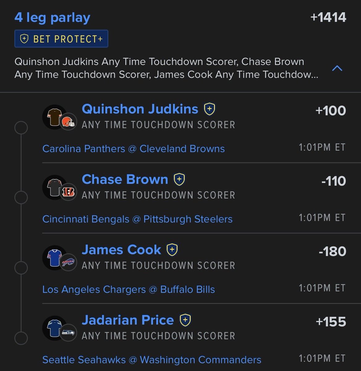SGP_Parlay's tweet photo. NFL SUNDAY 🙌🙌🙌 https://t.co/AAaWddkuHc