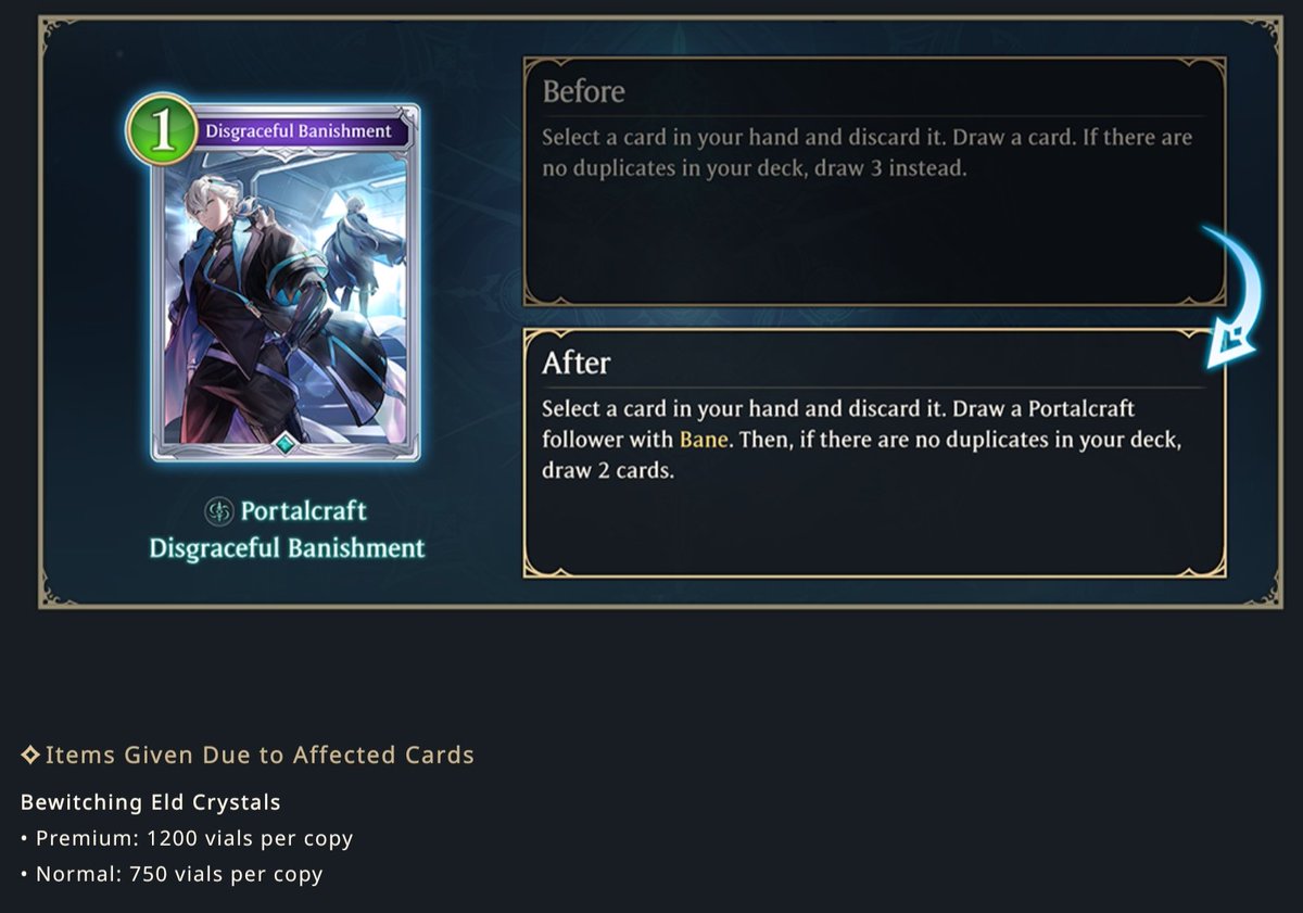 ignideus's tweet photo. MASSIVE SHADOWVERSE BALANCE PATCH ANNOUNCED
- NERF TO CRYSTAL RUNE
+ BUFF TO CUTTHROAT &amp; BARBAROS CARDS, GK https://t.co/joeWI4gKQM