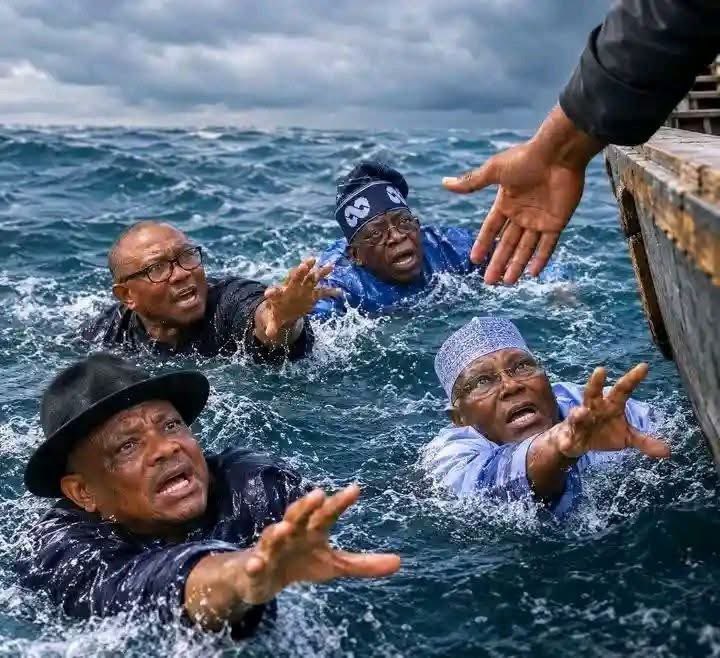 Itz_Chi_Oma's tweet photo. This four are drowning, whom are you saving?

Me :Wike 🌚😂 https://t.co/zEQHSXJZCu