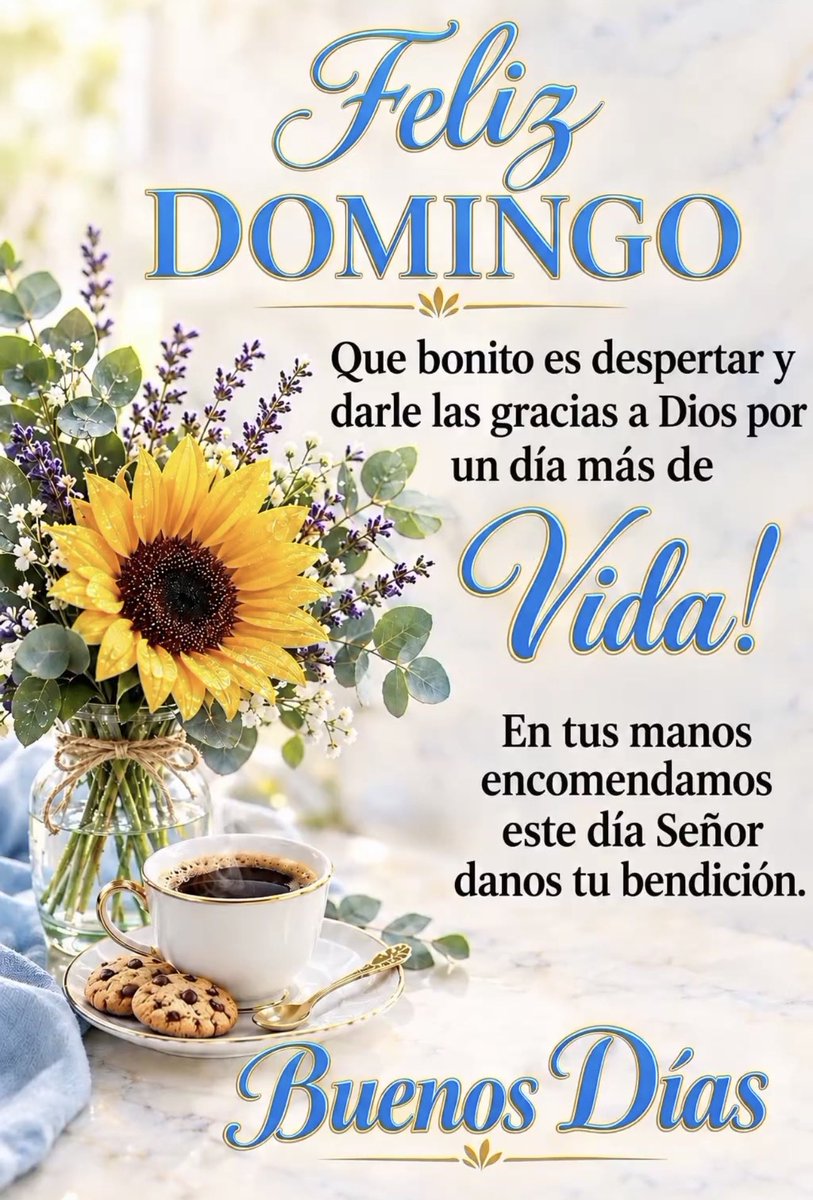 Donhurta18's tweet photo. 🌿 Feliz Domingo 🌿
 
Qué bonito agradecer a Dios por un día más de Vida 🙏✨
Encomendamos este día en sus manos, Señor. ¡Bendícenos! 💫☀️
 
¡Domingo lleno de paz y bendiciones para todos! 🌹
 
#FelizDomingo #Gratitud #Bendición #Vida #DomingoDeLuz 🙏✨ https://t.co/hiPFQbjx1O