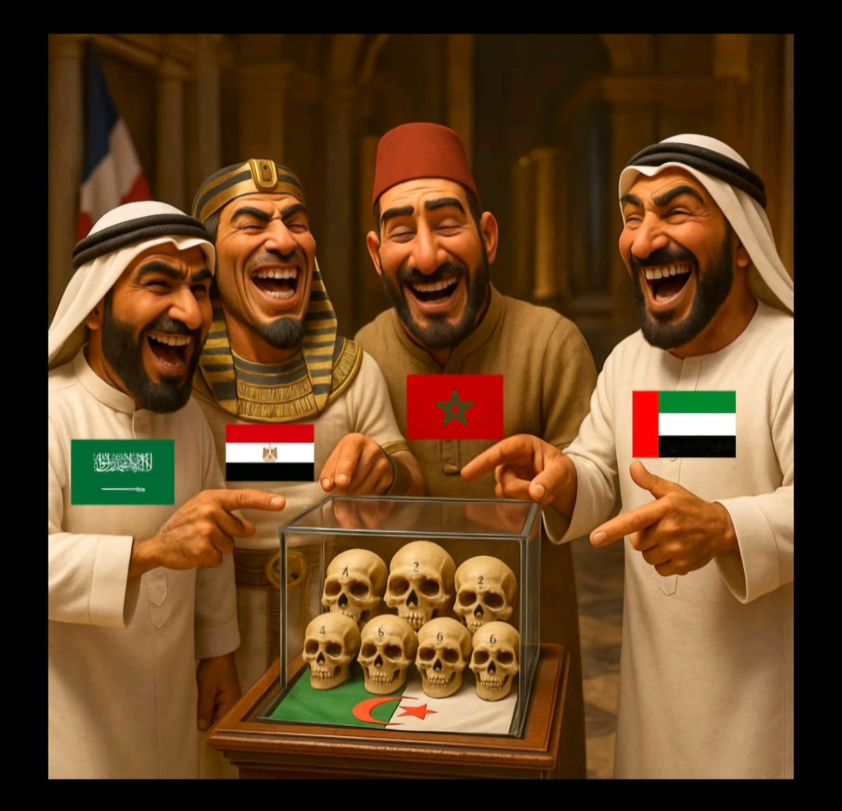 Mavrenrs's tweet photo. @aggoune_med @mounir9n كراغلة فئرااان التجارب النووية و الكيماوية و المنو يبية الفرنسية الاسرائيلية يعتقدو عندنا مشكل مع دولة إسرائيل الصديقة و الشقيقة 😂😂
شكرا دوغول صنع جاء زائر الفرنسية زريبة مليون و نصف مليون طحا 💀ن لا رجال لا تاريخ لا استقلال لا جماجم غير باش نضحكو عليهم 🤣🤣🤣🤣🤣🤣🤣🤣🤣🤣🤣 https://t.co/Q5U1rx3N3w