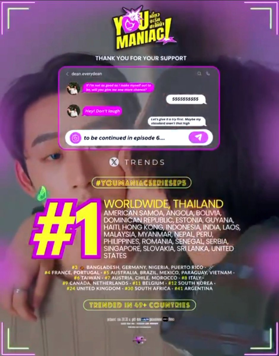 MarziaRahman55's tweet photo. Tren..ded in 49+ countries Westies!! Thanks to each one of u.. Congratulations &amp; Thanks to WilliamEst &amp; YM team for this amazing EP5🫶🏻 Rest well bestiesss!! 
Prayers are with Thailand who are stuck in flood, hope this situation may resolve soon🙏🏻

#WilliamEst #YouManiacSeriesEP5 https://t.co/5tRR0zM7DR