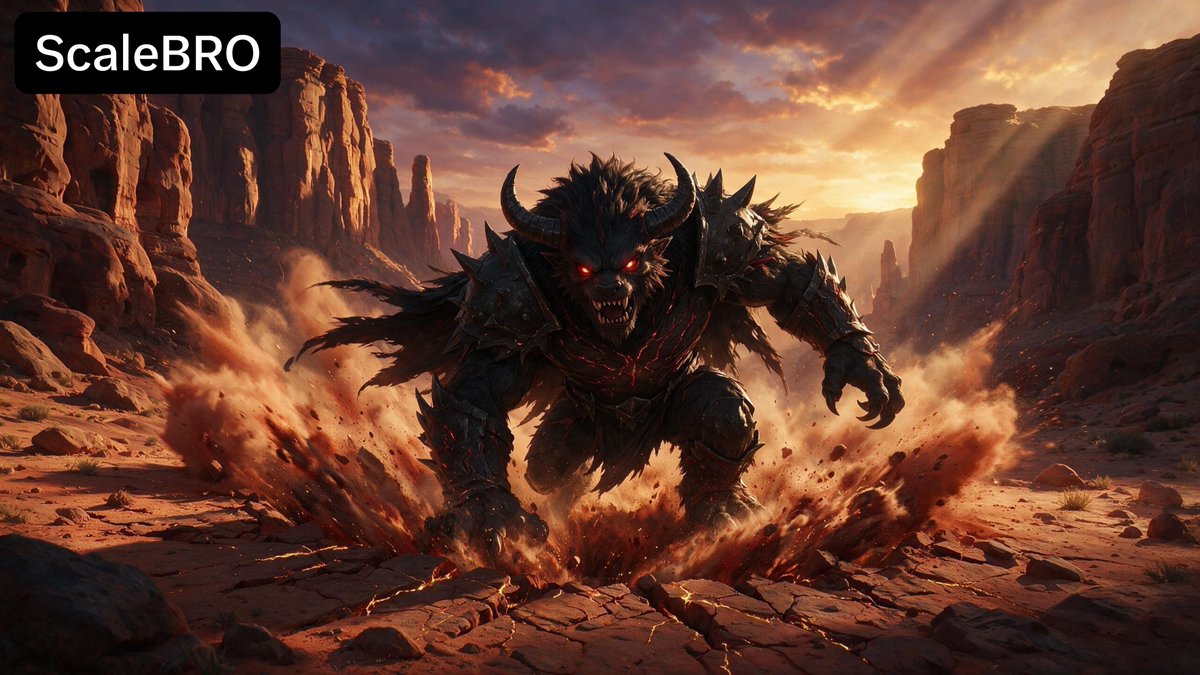 superscalebros's tweet photo. "When the red canyons begin to howl..."
"Run."
Not because Ironhowl is coming.
Because he only appears when something worse already has.
#Fantasy #DarkFantasy #IndieAnimation #ironhowl #scalebro https://t.co/NV0FXd7sS5
