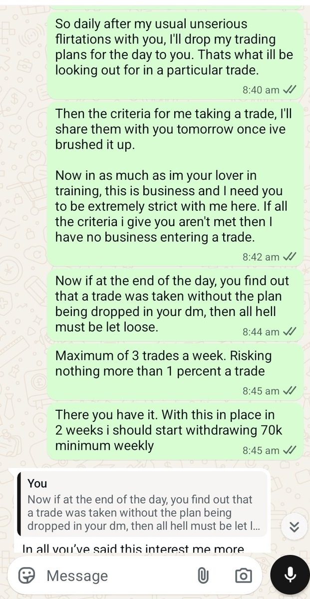 ApolloAnthony4's tweet photo. @QueenTea__ Yesterday I recruited the most disciplined person i know to be my accountability partner to help keep me focused. So seeing this post of yours is preparation meeting opportunity and im more than ready to grab it with both hands.

Thank yo for this ma'am. https://t.co/zE4uMKl5YH