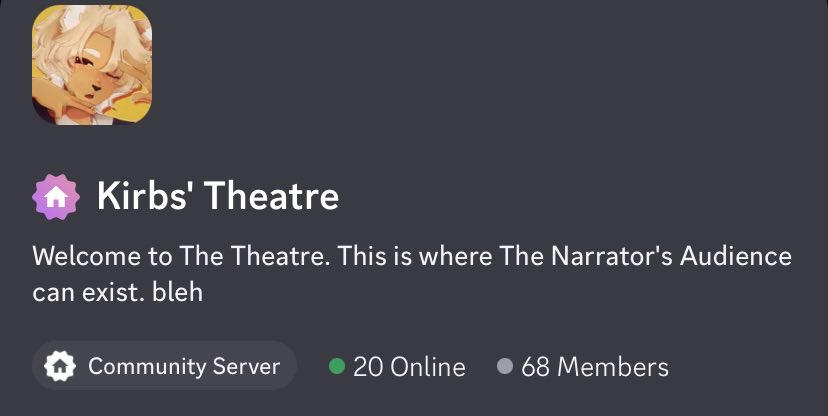 kirbs428's tweet photo. I made a discord server for the audience 🥹 it’s already going so well https://t.co/e6LLS8QTSZ