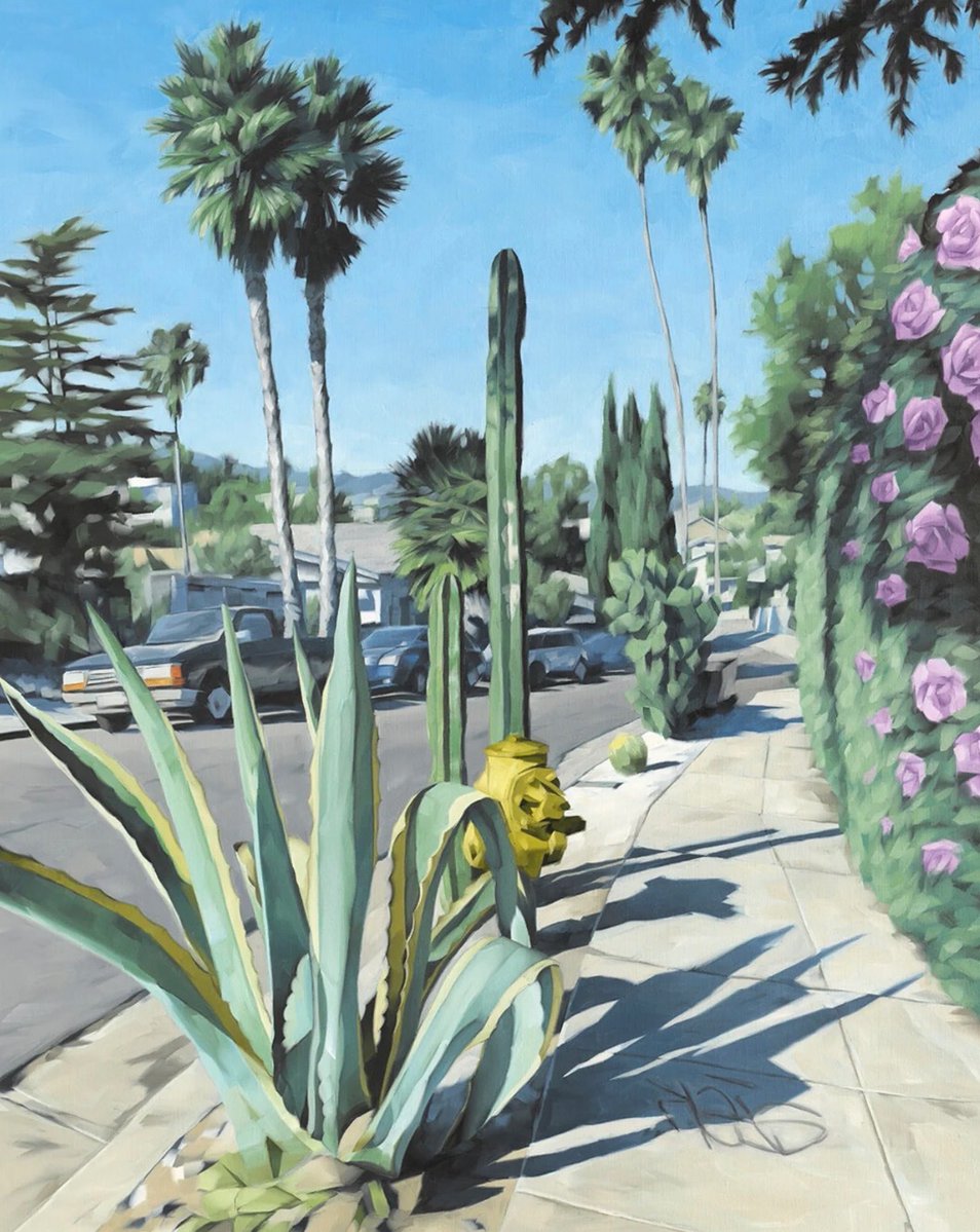 kipperrii's tweet photo. japanese guy living in tokyo who exclusively paints la suburbs and loves empty pools https://t.co/fsVDlAr3os