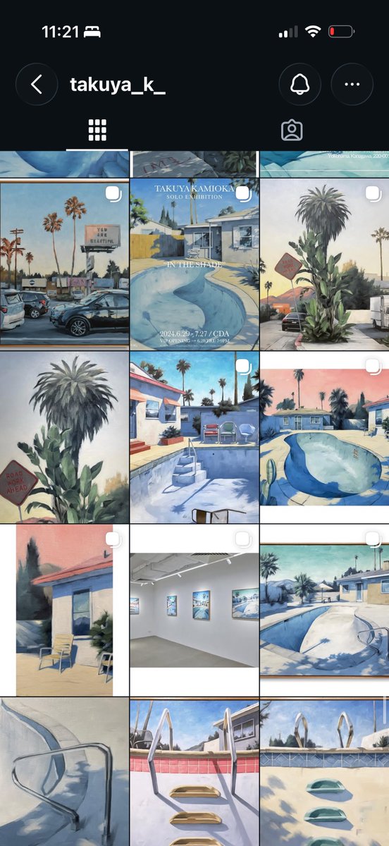 kipperrii's tweet photo. japanese guy living in tokyo who exclusively paints la suburbs and loves empty pools https://t.co/fsVDlAr3os