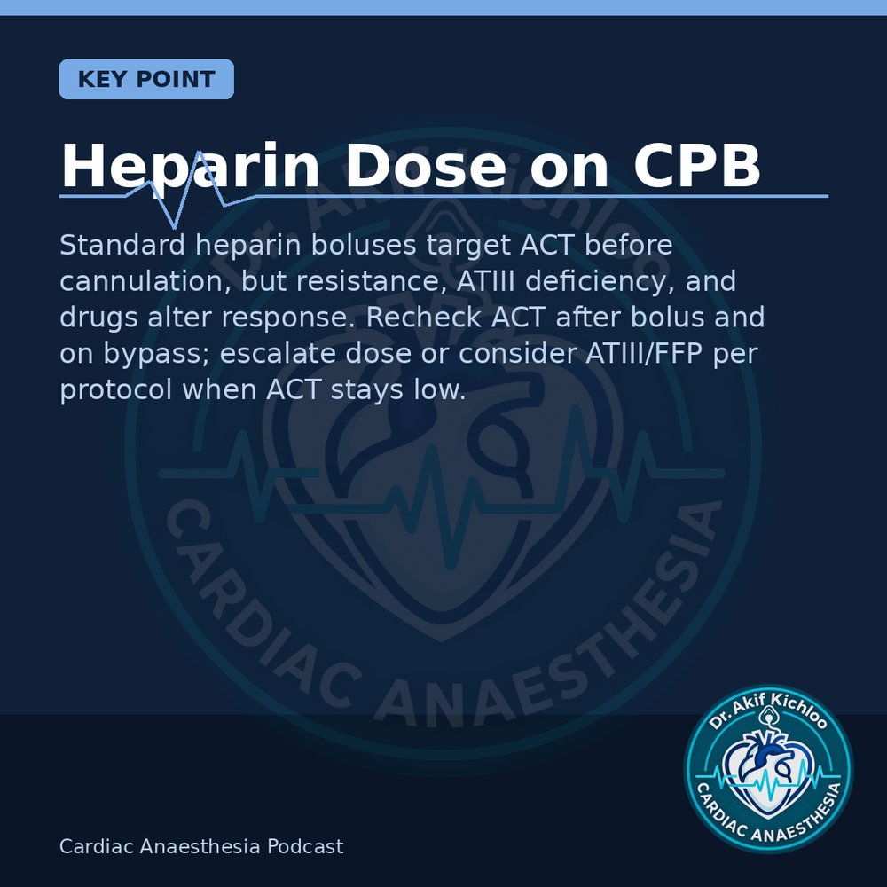 akifkichloo's tweet photo. SAM, Heparin &amp; IABP
HOCM/SAM haemodynamics, heparin on CPB, protamine pitfalls, IABP triggers.
Cardiac Anaesthesia Podcast
#CardiacAnaesthesia #CardiacAnaesthesiaPodcast #MedEd #CardiacOR https://t.co/xl98r5pVwr