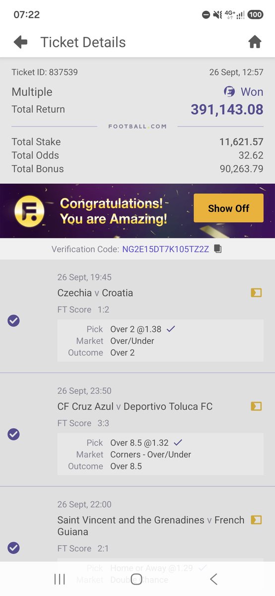 VekTips's tweet photo. 30 Odds won 🏆 

Congrats guys 👏 https://t.co/qpc98M9kdz