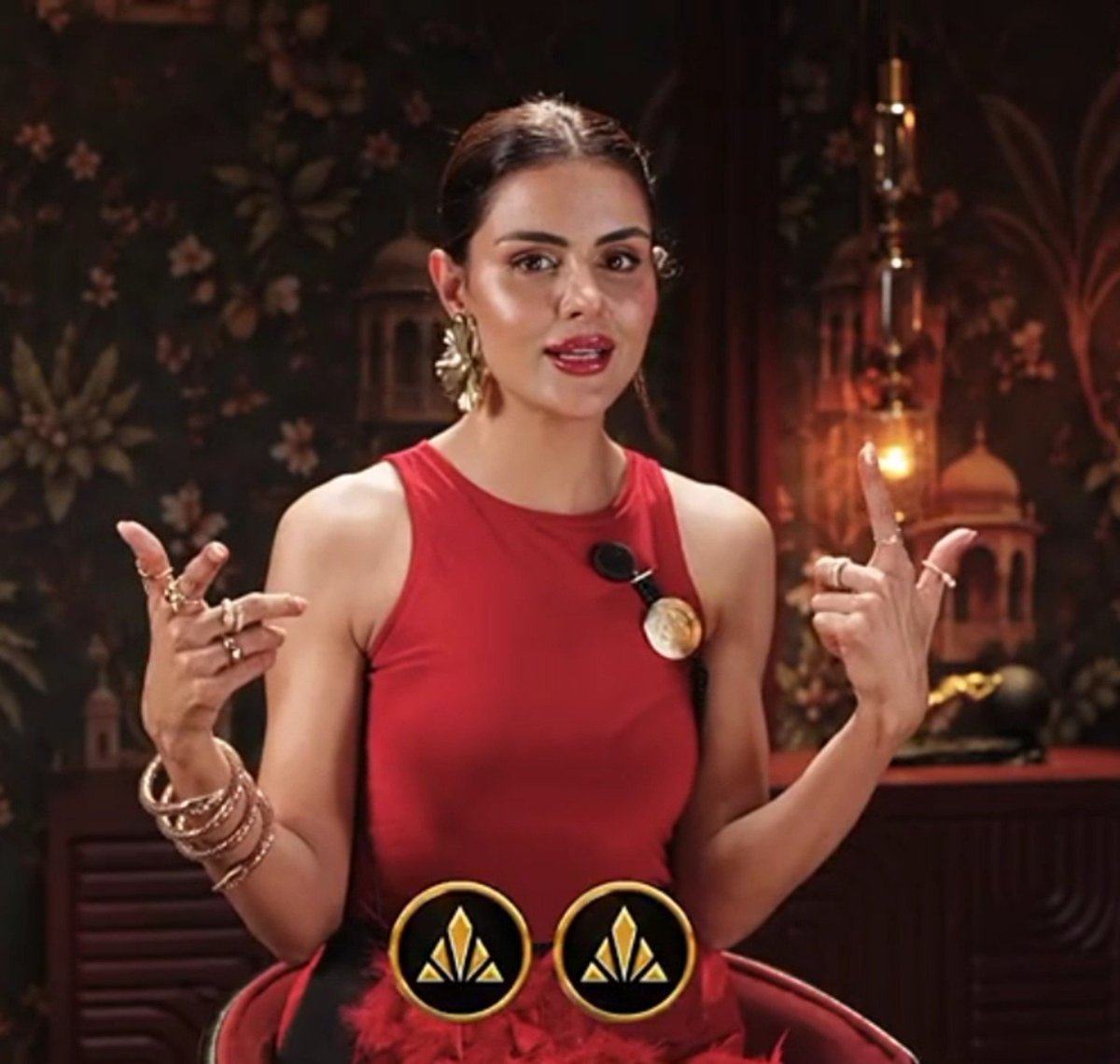 BIGG_BOSS_GK's tweet photo. EPISODE IS OUT! And MashaAllah PCC looks absolutely STUNNING in red! ❤️‍🔥👑

#PriyankaChaharChoudhary #RiseAndFallS2 #PriyankaPaltan https://t.co/UjC55amYXb