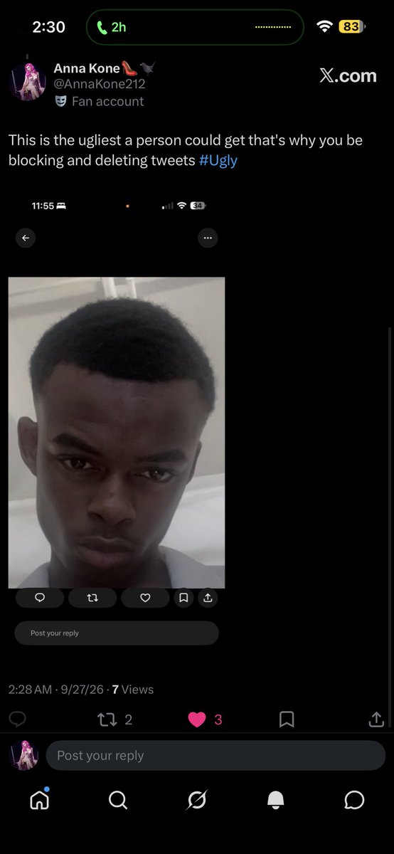 AnnaKone212's tweet photo. Oh you know you ugly lmfaoo 😭 @saintyvs https://t.co/2nRQkAuqnH