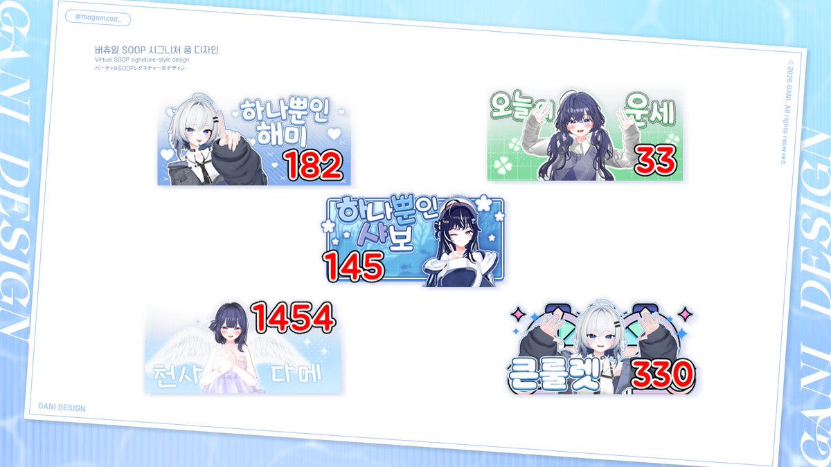 magamzoa_'s tweet photo. #SOOP_디자인 #버츄얼_디자인 #디자인

10월 24일 까지 SOOP 버츄얼 방셀 관련 샘플가로 받고 있습니다(기간 할인)

개인 의뢰시 원가 / 아트머그 의뢰시 1~10% 인상

샘플 할인 종료시 RT 추첨하여 
베스킨라빈스 파인트 기프티콘 드리려고 합니다

문의는 트위터 DM / 디스코드 https://t.co/qg2AX2nCFo