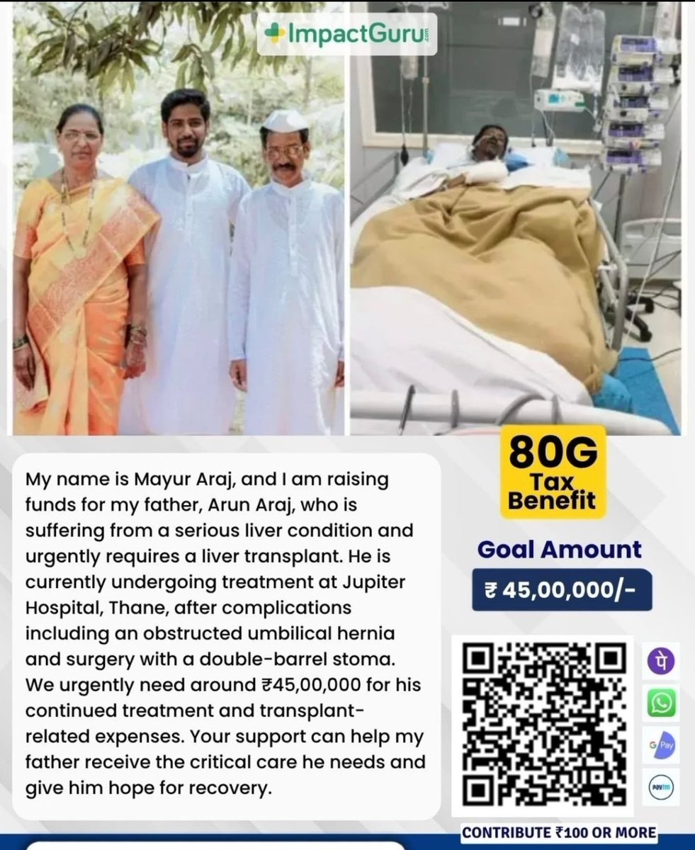 THAKARE_NISH's tweet photo. #HelpMyGrandfather #HelpArunAraj #LiverTransplant #SaveALife #MedicalFundraiser #Donate #HelpNeeded #Thane #Maharashtra #PleaseHelp #Retweet #Share #ngo https://t.co/QvVHZFmirG