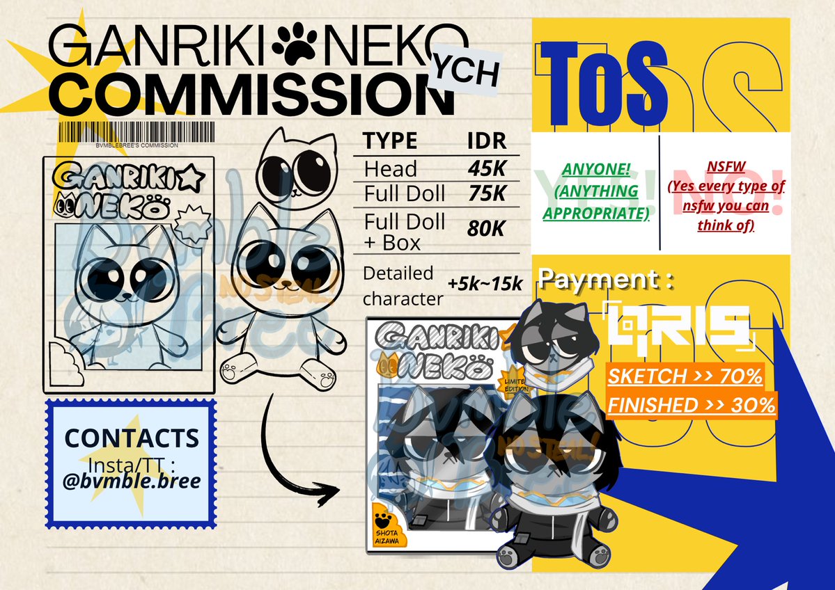 13vmbleBree's tweet photo. GANRIKI NEKO YCH COMMISSIONS!
• Slots: 1/7
🌸— Wanna be a cat? Or make your OC a cat? Become a Ganriki Neko! 🐈⬛
+ Reposts and shares are appreciated!
• DM me if interested!
#commission #artid #commissionopens #zonauang #zonakarya https://t.co/YVZX8eKmUZ