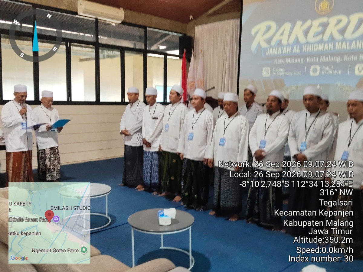HumasKepanjen's tweet photo. Pengamanan Kegiatan Rakerda Ke I Jamaah Al Khidmah Malang Raya bertempat di Wisata Milkindo Gren Farm Dusun Ngempit Desa Tegalsari Kecamatan Kepanjen Kabupaten Malang yang ildiiluti -+ 150 Jamaah. https://t.co/zit7K2NKZL