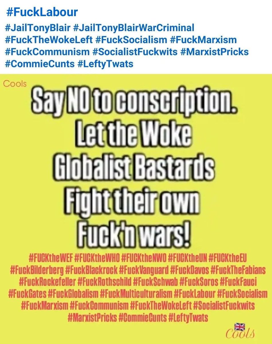 colincools1's tweet photo. #FuckGlobalism #FuckTheGlobalistBastards #FuckDavos #FuckTheFabians #FuckMulticulturalism https://t.co/jIycXW1Ktd