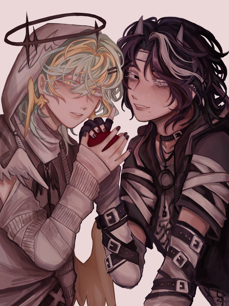 _aetharius's tweet photo. 🪽 &amp; 😈

#parrotx2fanart #wifiesfanart #odysseyduo https://t.co/TZEiO2q4pF