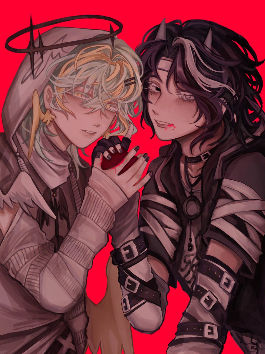 _aetharius's tweet photo. 🪽 &amp; 😈

#parrotx2fanart #wifiesfanart #odysseyduo https://t.co/TZEiO2q4pF