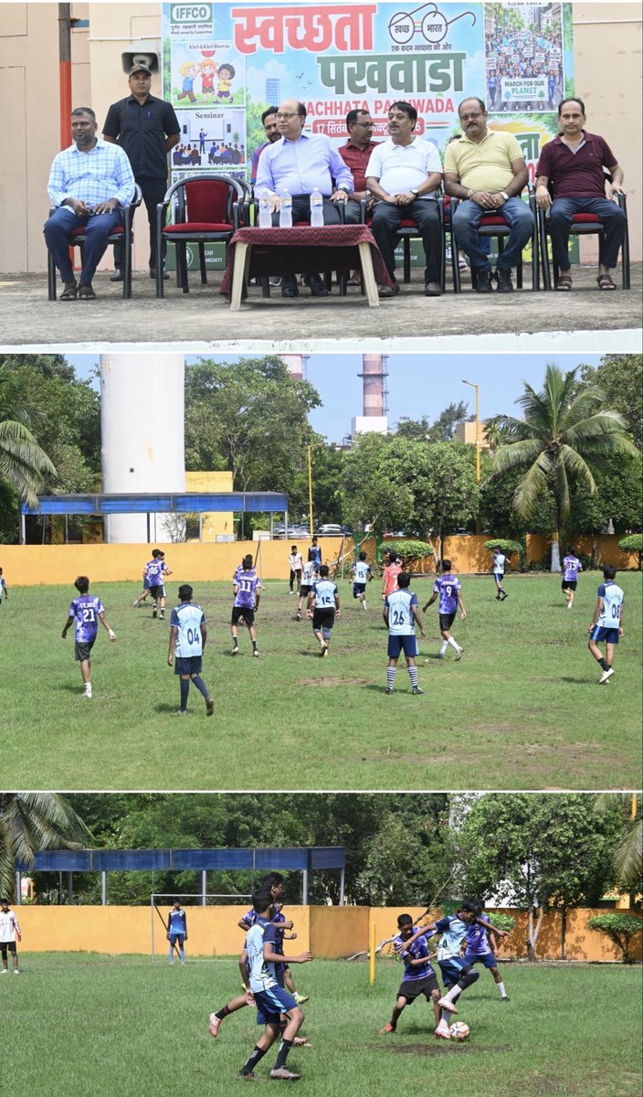 anirudhavik's tweet photo. 🧹⚽ Celebrating Swachhata Diwas at IFFCO Paradeep through the spirit of Khel aur Khel Bhavna! DAV School students participated in a friendly football match at the DAV School Ground, promoting health, teamwork, discipline, and enthusiastic participation.
Just as every pass and goal contributes to the team's success, every small act of cleanliness contributes to a cleaner, greener, and healthier India. Let us make Swachhata not just a campaign, but a daily habit and a shared responsibility. 🌱🇮🇳🏆
#SwachhataDiwas #IFFCOParadeep #KhelAurKhelBhavna #SwachhBharat #Football #Teamwork #Discipline #Sportsmanship #DAVSchool #CleanIndia #FitIndia