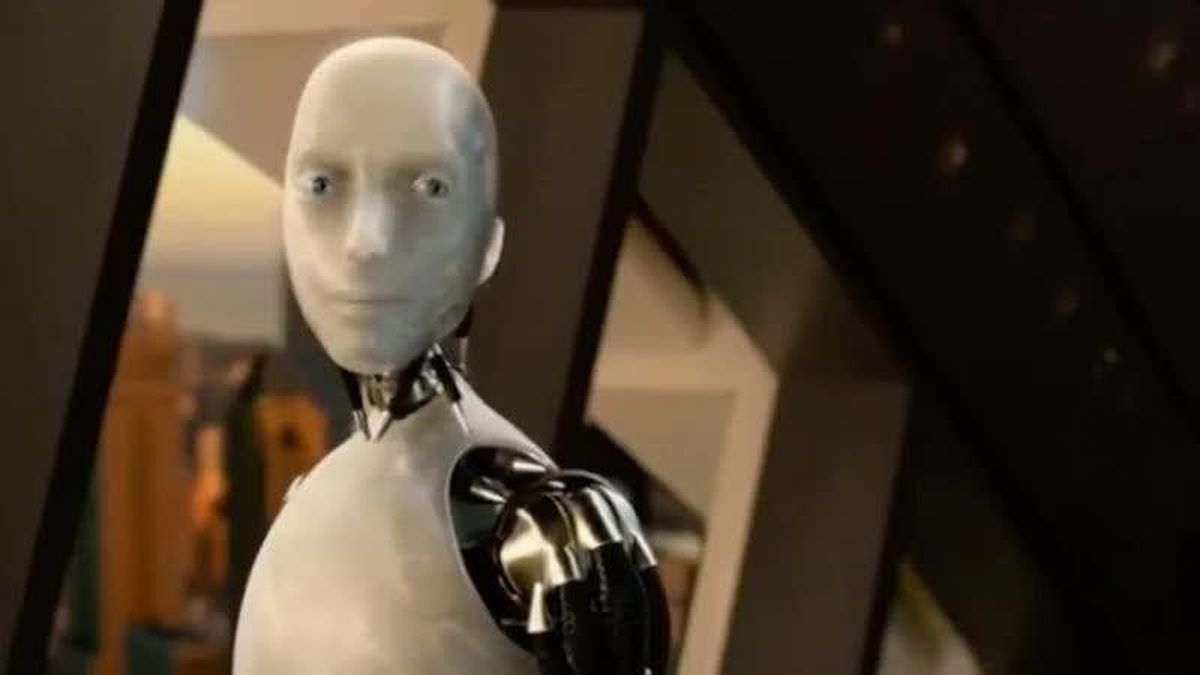 RioMatisse's tweet photo. Meme robot Sonny quay đầu nhìn chằm chằm đang gây sốt trên TikTok, đặc biệt khi dùng nhạc nền "Biển, Đảo Và Em" của Mã Dã. Nguồn gốc từ phim khoa học viễn tưởng "I, Robot" ra mắt năm 2004 do Will Smith đóng chính. https://t.co/qj02zaQsMz