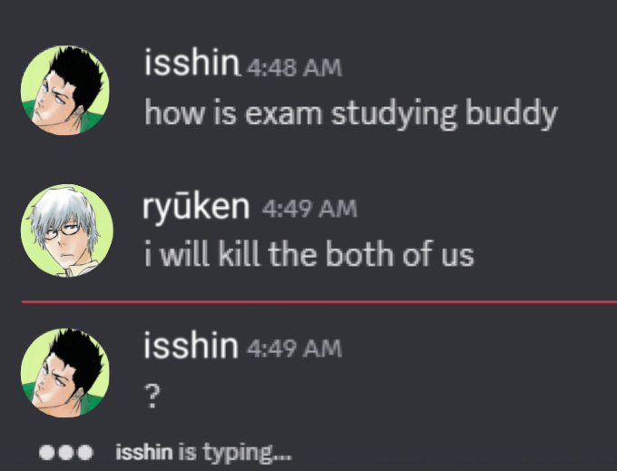 chromatogrph's tweet photo. Ryūken during medschool https://t.co/vxi99vaNk6