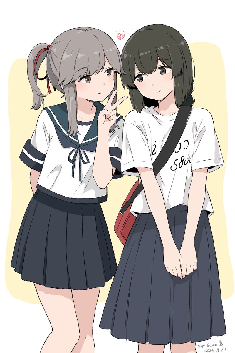 TanuG_san's tweet photo. #薄雲 ちゃん #磯波 ちゃん

あんまり見ない絡み('ω')
リクエストありがとうございましたぁ🍊 https://t.co/siLufZxSR4