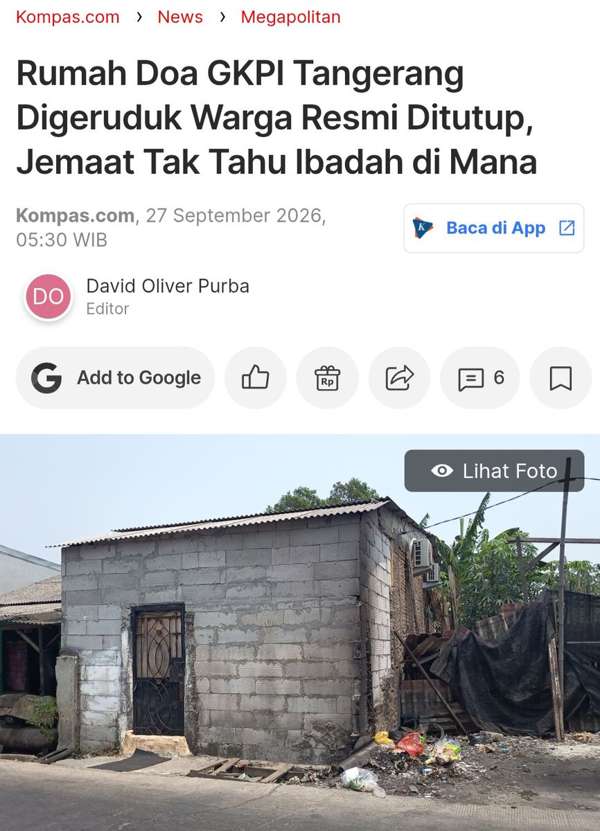 Wandystjk's tweet photo. Rumah Doa GKPI Rajeg, Tangerang, dipastikan tak lagi digunakan untuk beribadah setelah sempat digeruduk warga, sehingga jemaat akan beribadah di rumah masing-masing sambil menunggu kepastian lokasi pengganti.

Loh damainya jadi begini toh ? https://t.co/ptADNSrnND