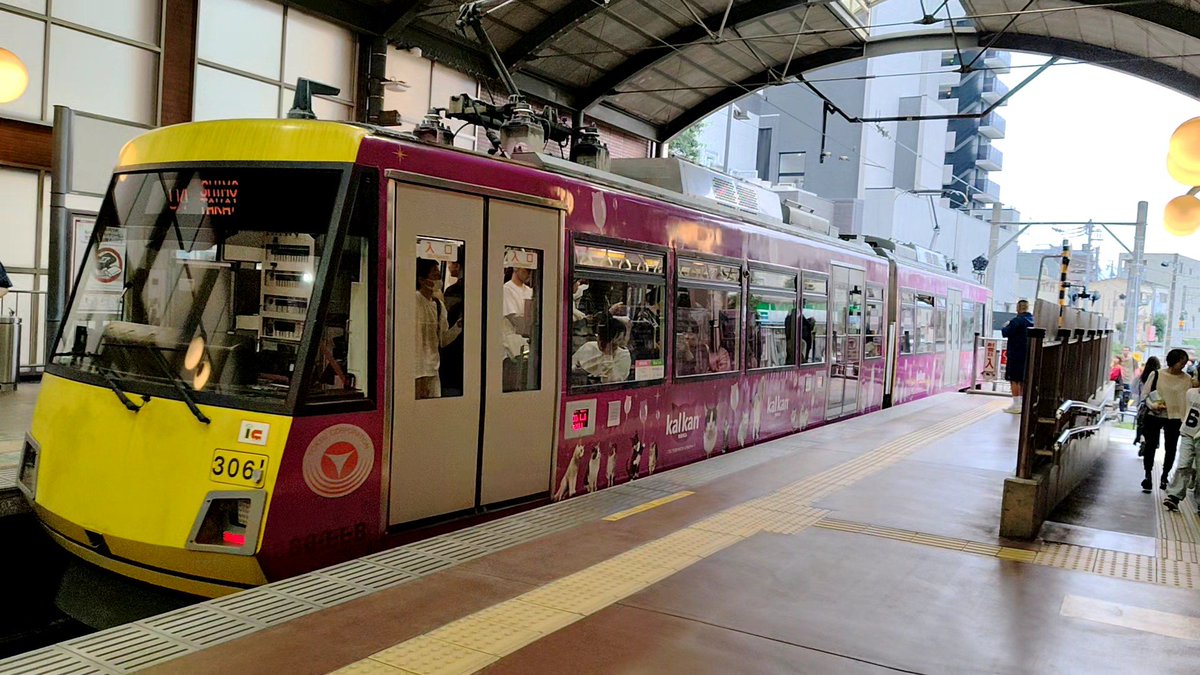 milkymintsheart's tweet photo. 今日もカルカンラッピング電車に会えました🐈🐈‍⬛ #東急世田谷線 #もころん #一家に一匹もころんを #カルカン #にゃんにゃん電車 https://t.co/miqcFxaQBD