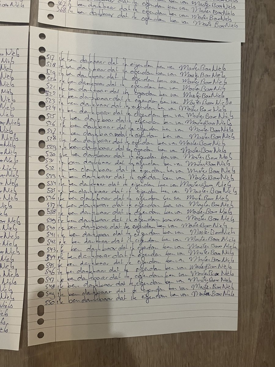 Phaedr222476871's tweet photo. Ik ben dankbaar dat ik eigendom ben van @MasterBoxNiels, 550x handwritten. Great way to correct and reprogram my mind. It took me 6 hours on my free saturday. Master had no meecy and was right in teaching me a lesson. https://t.co/N5jjWoDwXC