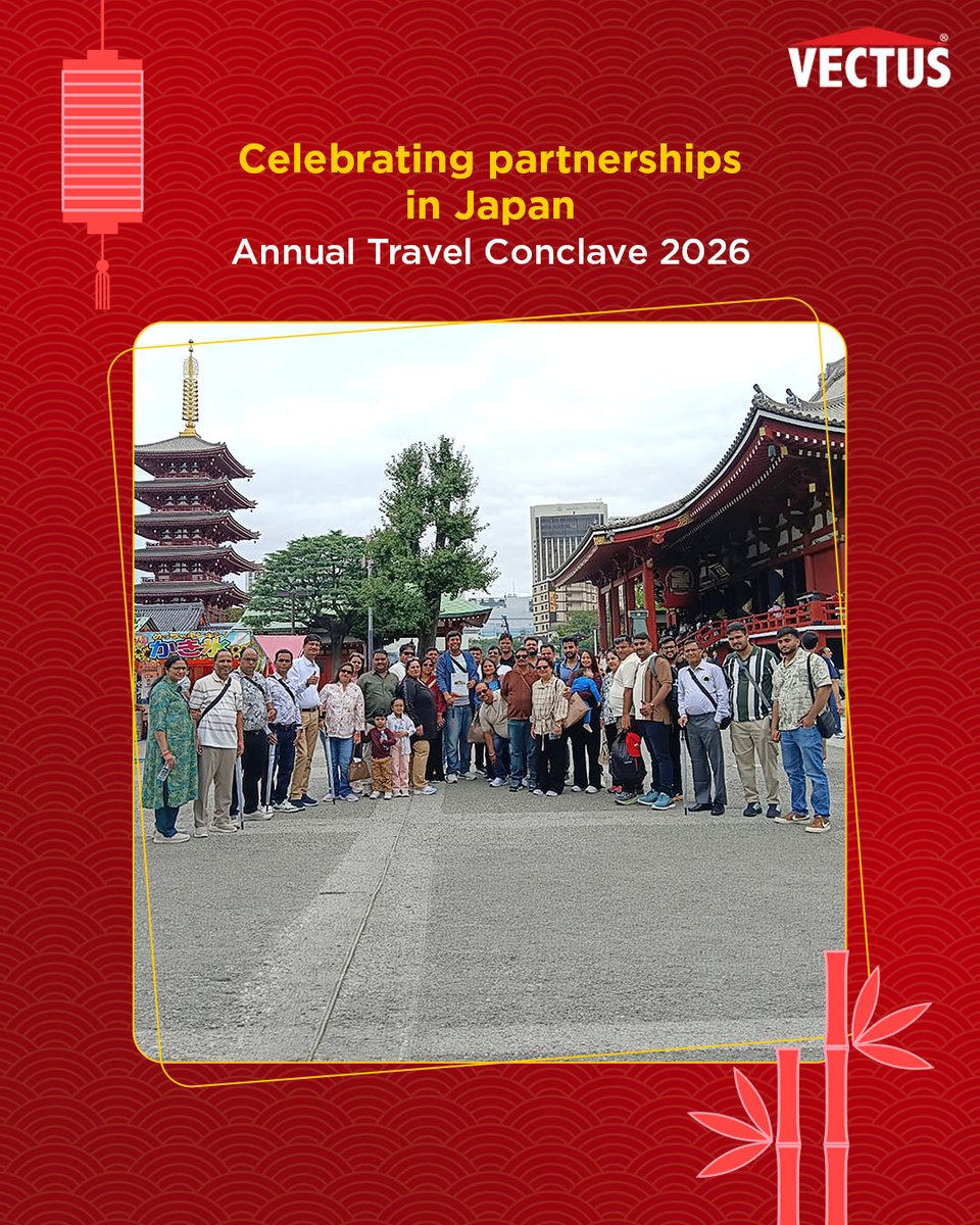 vectus_tanks's tweet photo. A new destination, memorable sights and moments to bring back!
Here’s a glimpse from the Vectus Annual Travel Conclave 2026 in Japan, made special by the people and places along the way.
#Vectus #AnnualConclave #Japan #TankiMatlabVectus https://t.co/GCfEKmtxKj