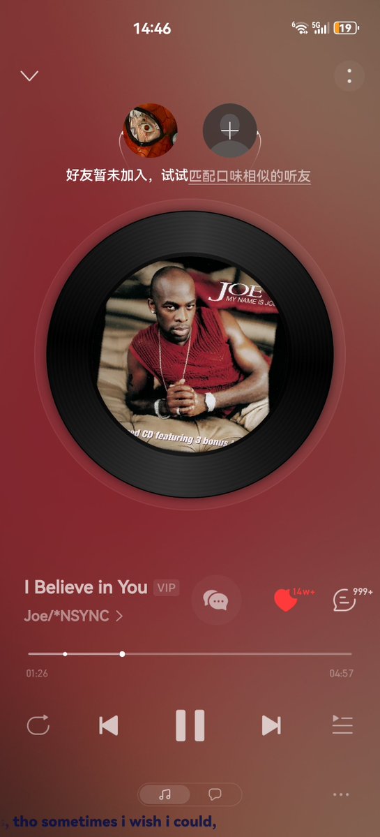 EGMisfit's tweet photo. @sagespells 就是现在在听的！刚刚好在开头！

Joe/*NSYNC《I Believe in You》 https://t.co/OUbXRRMz2k