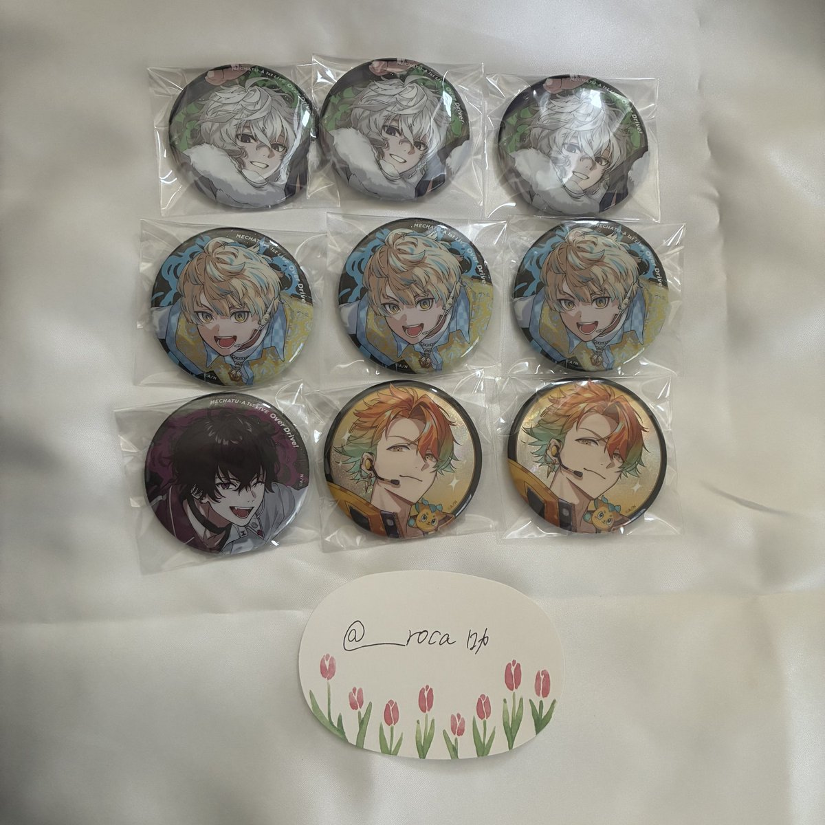 _____roca's tweet photo. 【交換】MECHATU-A 1st LIVE Over Drive! 缶バッジ

譲:画像1枚目
求:画像2枚目

※ライブまでにお取引完遂希望
　郵送交換のみ

お気軽にお声掛けください。 https://t.co/ud5i46hMHA