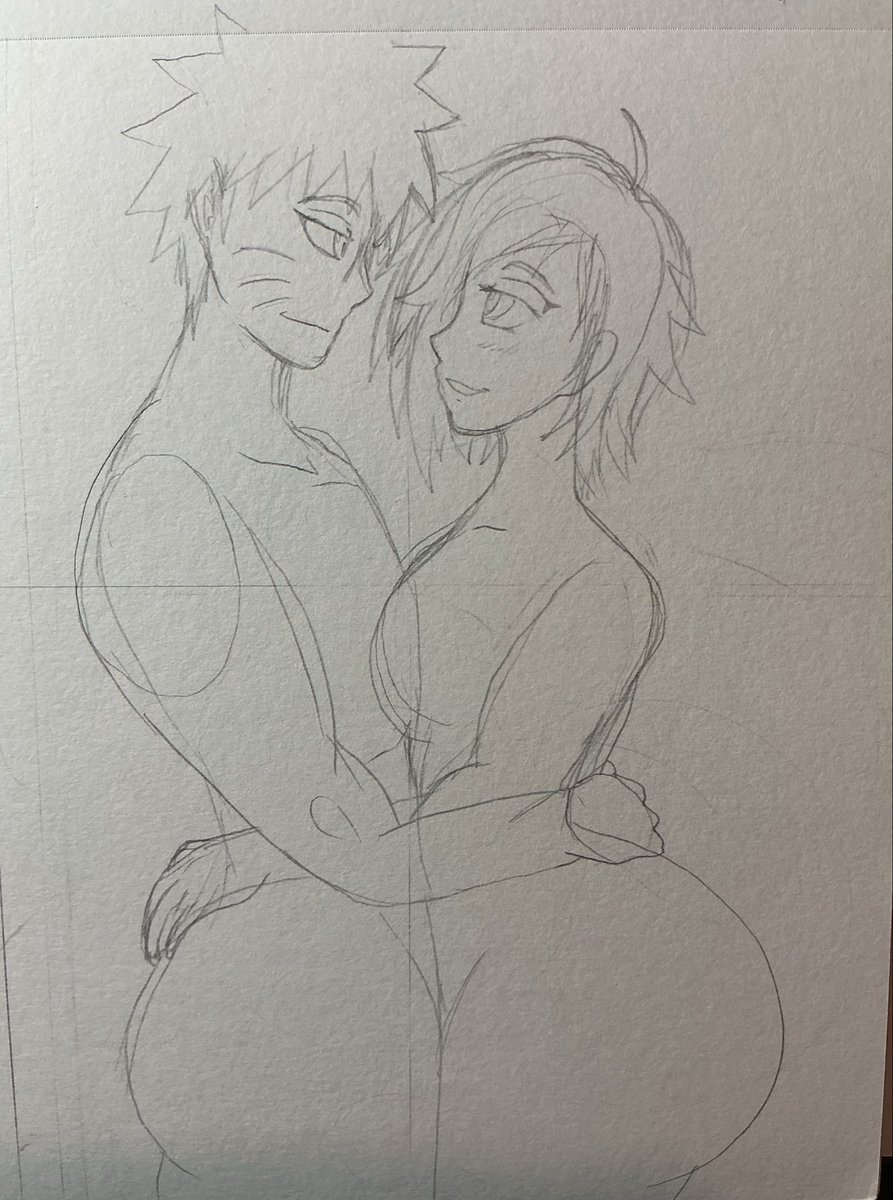 FoXxXzilla_X's tweet photo. New art coming soon. Love to sketch it out on paper then use my drawing app for cleanups and improvements 👍 #Naruto #Narutohentai #nsfw https://t.co/uWlHniDyAT
