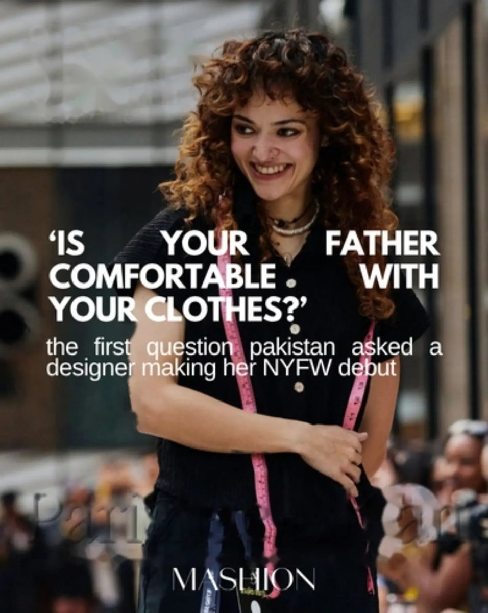 DanQayyum's tweet photo. I don't usually weigh in on Pakistani TV, and I wasn't familiar with Nadia Khan's show before this. But this felt worth saying.

Parishae Adnan is a young Pakistani designer who has just made it to New York Fashion Week. Her talent, craft and achievement should be the story.

Instead, Nadia made it about what Parishae wears to the gym and whether her parents “allow” her to dress that way.

A young woman achieves something remarkable on an international stage, and we turn it into a morality lecture about her clothes.

And apparently this isn't Nadia's first rodeo when it comes to this sort of controversy. She's been 'cancelled' a few times before too but always emerges intact. Unflushable.