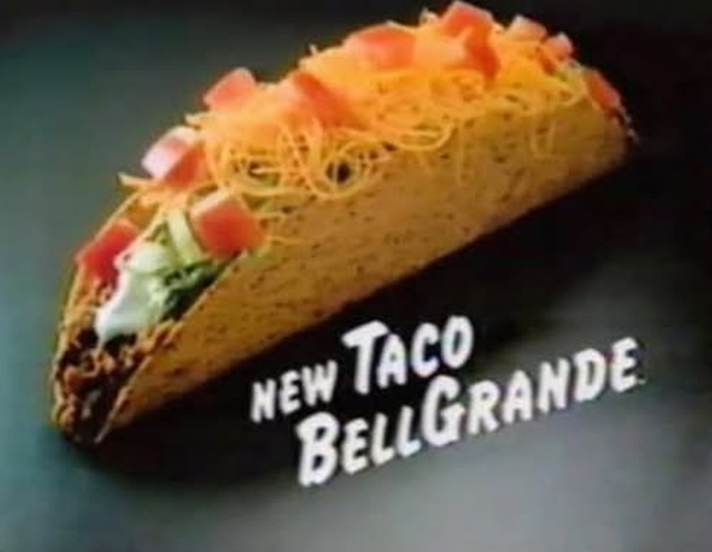 jackplatt1000's tweet photo. @tacobell This is a Feedback Request to consider bringing back a discontinued item. The Taco Bell Grande! The Taco that "took two hands to hold it." #food #feedback #request #tacobell https://t.co/DmYMPAvoxM