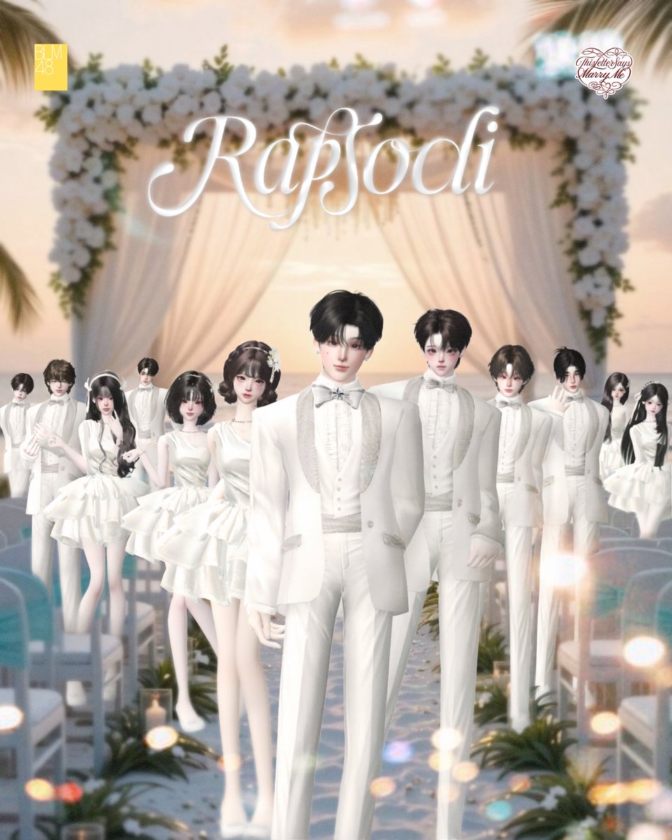 BLM48_OFFICIAL's tweet photo. [💍🤍] #RapsodiTH

BLM48 3rd Album c/w
「Rapsodi」

OUT NOW !
🔗 https://t.co/xXHJOA1wkC

#BLM483rdAlbum 
#BLM48 #Rapsodi #JKT48 https://t.co/QNHc9Dpdsg