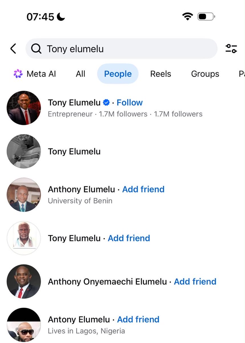 Gullah_Ayodji's tweet photo. @Tu_vybes @JAYWONJUWONLO I just searched for Tony Elumelu on fb at least 5 people came out 😂 😂 https://t.co/jnYPhzB9Sq