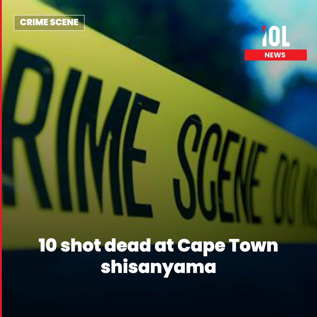 IOL's tweet photo. Ten people were shot dead at a shisanyama in Cape Town on Sunday morning, mere hours after 17 were killed in a tavern shooting near Carletonville in Gauteng. 
Read on https://t.co/xNrNLy2rnl
#CapeTownCrime #MassShooting #PoliceInvestigation #news #IOL https://t.co/47qdVB3uxo