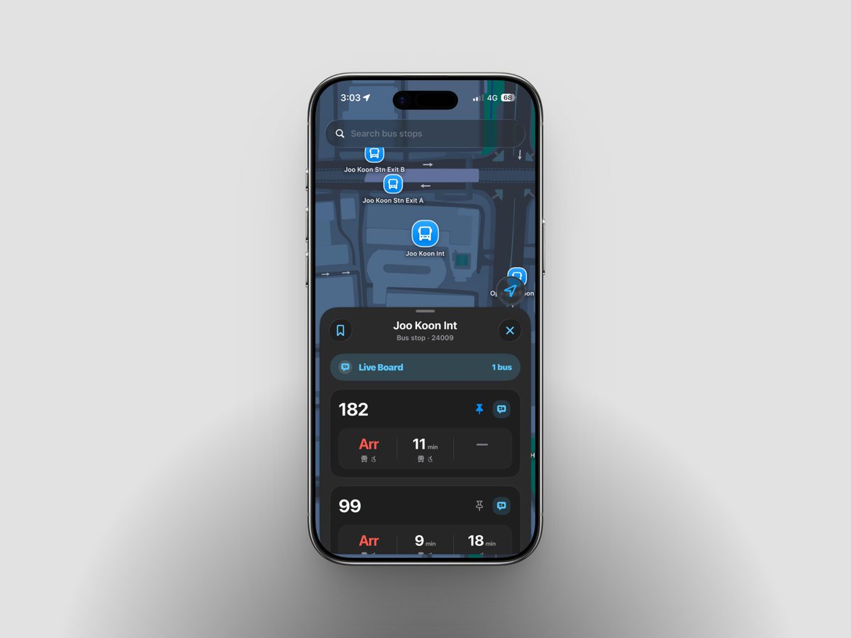 adiarya05's tweet photo. New Maps feature integrated into @catchsgbuses 

View nearby stops at a glance, and know where you have to go next! https://t.co/A7v1knslkB