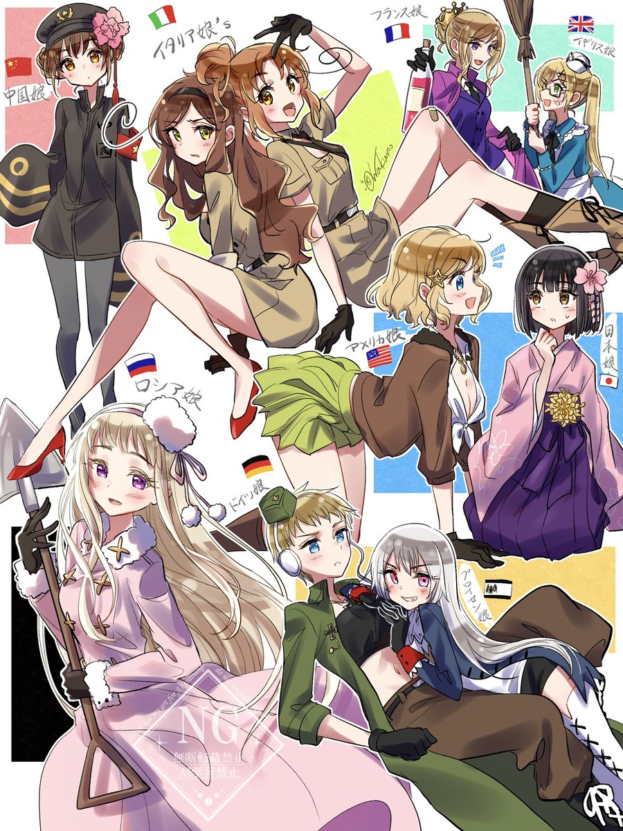 wakuno_lemon's tweet photo. 「にょたりあ」とかいう最高の公式if https://t.co/ZjW2xDIFZM