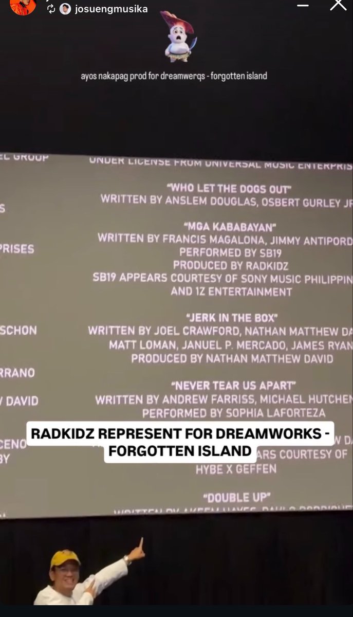 bobblehead2024's tweet photo. Tignan niyo naman kung gaano ka-proud ang Josue/ Radkidz as a producer sa isa sa Dreamworks OST. Support niyo na ang Forgotten Island! Tayo na! 

IGS: josuengmusika /joshv.caleb https://t.co/ALuTIH3YaS