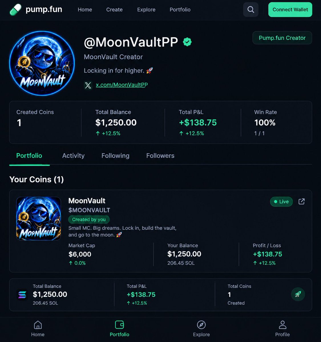 MoonVaultPP's tweet photo. Be honest 👇

If you found a project at ~$6K MC with a strong community forming around it would you

A️⃣ Watch
B️⃣ Research
C️⃣ Ape
D️⃣ Build with us
 
Who's early 
Follow @MoonVaultPP  we’re just getting started
#Web3 #Crypto #Solana #Memecoin #PumpFun 
#airdrop #token https://t.co/6QDLa2F6e8