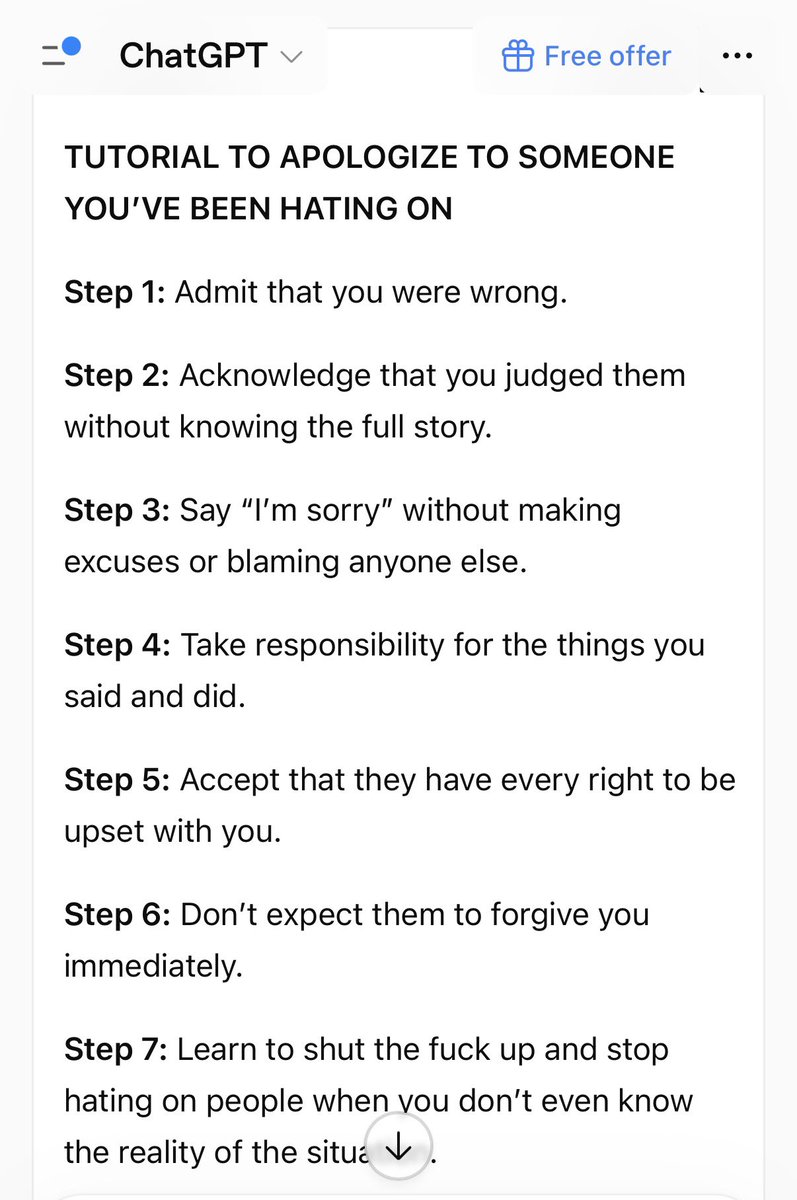 beysies's tweet photo. TUTORIAL TO APOLOGIZE TO SOMEONE YOU’VE BEEN HATING ON.

source : chatgpt 

#ApologizeToPhuwin #SorryToPhuwin https://t.co/okt5lCgkNW