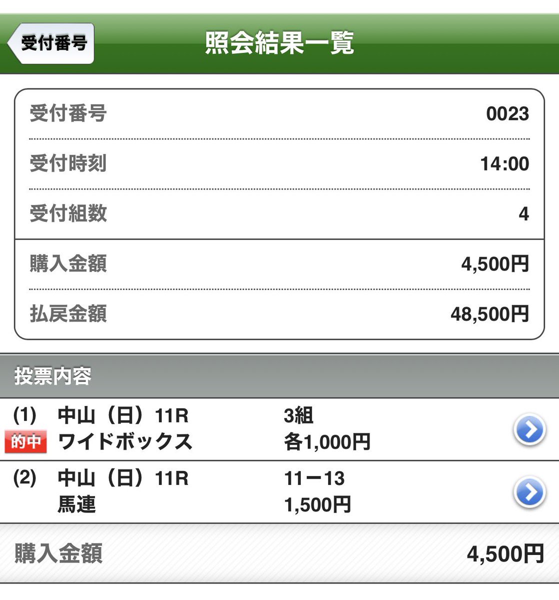 Pon_JajA's tweet photo. 単勝の金額間違えたけどまあ良し✌️ https://t.co/XVKRhTa1WE