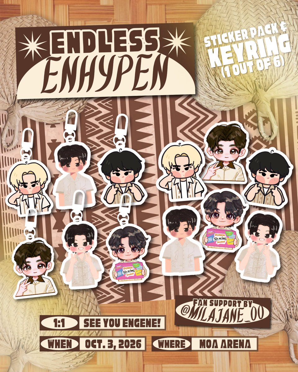 milajane_00's tweet photo. 🟤 Endless Enhypen
Keyring / Sticker Pack
—Fansupport by @milajane_00 

—like, follow and rt
—1:1 ratio
—no need for trades hehe

#DunkinPH_ENDLESS #ENDLESSFunMeet #ENHYPEN https://t.co/qKU78KpI70