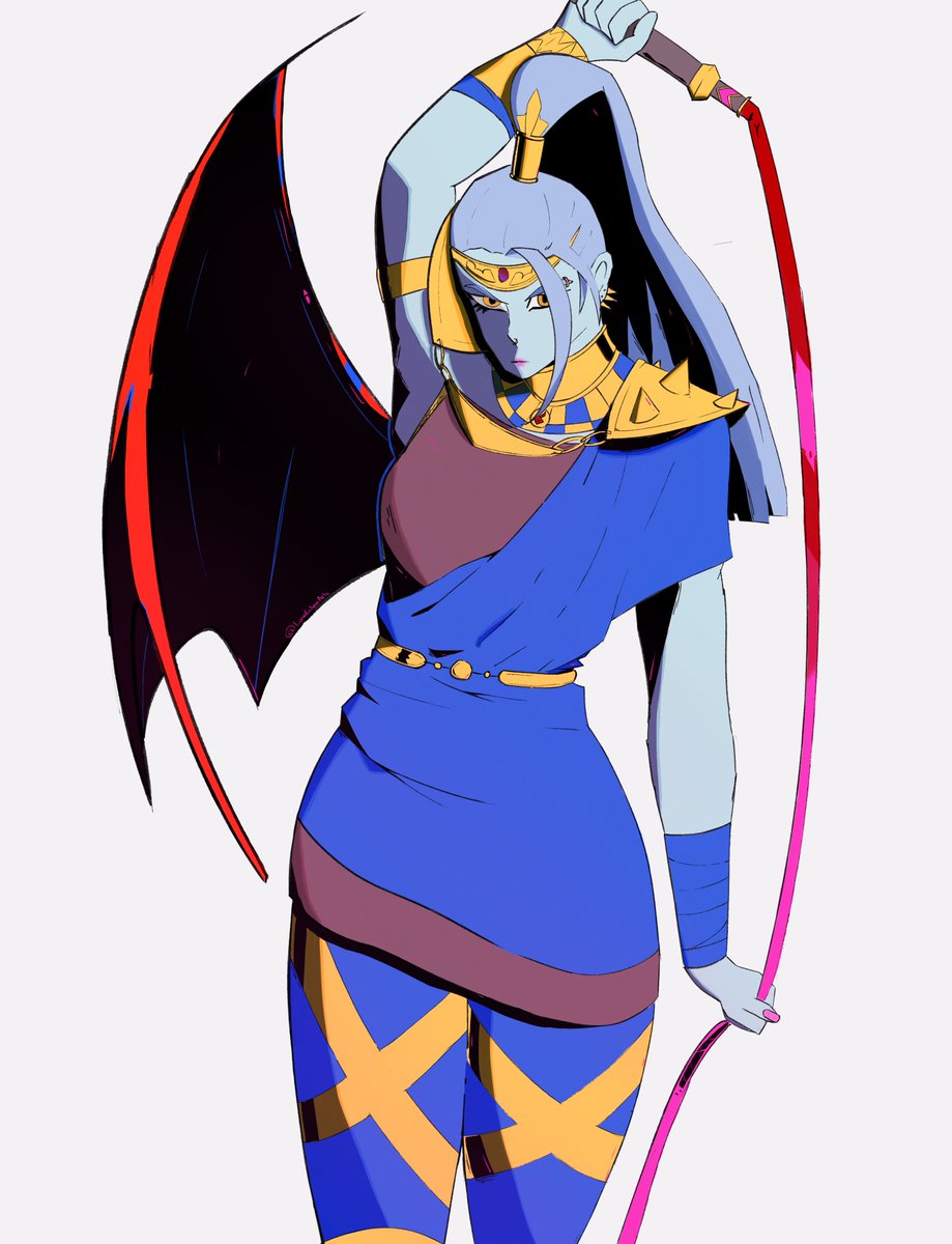 LunaEclipseArts's tweet photo. A little late, but happy anniversary to Hades! I decided to draw Meg since I think shes coolll lol. I tried to replicate the hades art style as best as I could and i think it turned out okayyy https://t.co/Wfuk3a5XDU