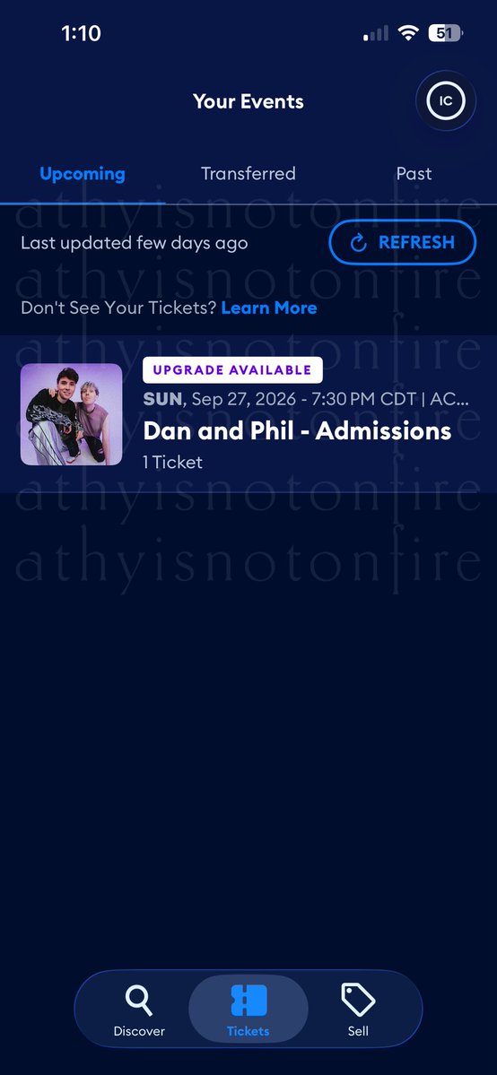 athyisnotonfire's tweet photo. selling my balcony seat ticket for the austin texas show tomorrow, i unfortunately cannot go and need this ticket sold asap please ! selling it for the price i got it for which is $65 !

#hardlaunchtour #hlt #danandphil 
@dnptickets https://t.co/64JEse4mIv