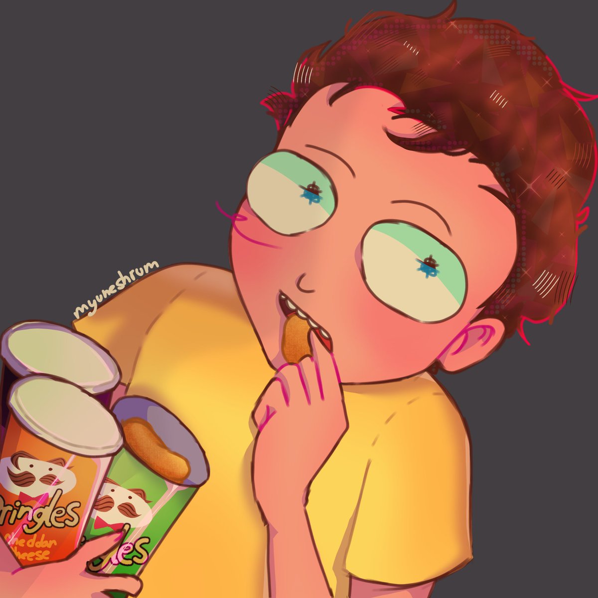Myuneshrum's tweet photo. Cheddar and BBQ Wavy and Sour Cream and Onion equal a three layer dip stack 😋😋😋
#morty #rickandmorty https://t.co/dgVJ2NHjh4