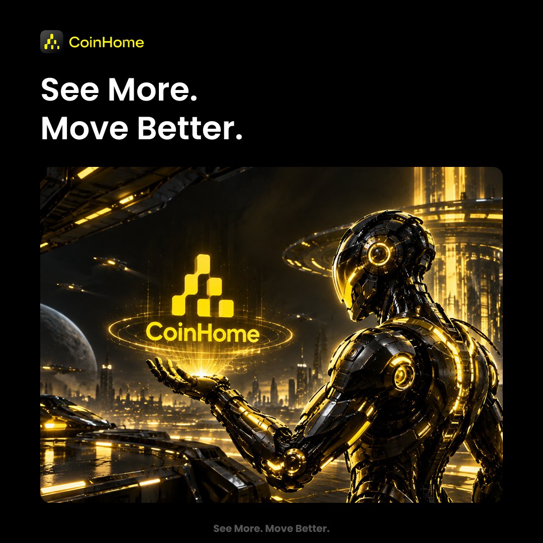 CoinHomePro's tweet photo. The market is full of noise.
Your next move doesn’t have to be. 🎯
CoinHome is built for a simpler rhythm: discover, decide, execute.

No unnecessary complexity. Just a smarter way to stay engaged with the digital asset economy.

Focus on what matters. Move when it matters.

#CoinHome #CryptoTrading #Web3 #DigitalAssets #CryptoExchange